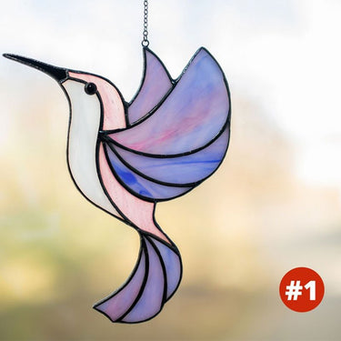 Ukraine Glass Hummingbird Suncatcher